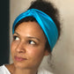 Silk Twisted Turban hairband and neck scarf in Turquoise Mulberry Silk - 100% pure silk satin - Silk & Lawn