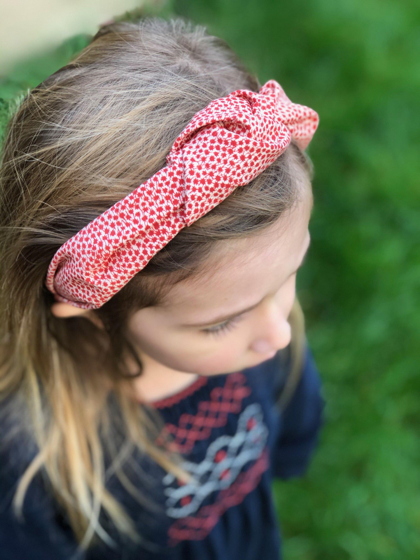 Kids Tot Knot Alice band - Liberty of London Red Marco Liberty print - Tot Knots of Brighton