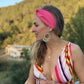 Liberty Pink Twisted Turban hairband and neck scarf - Tot Knots of Brighton