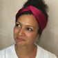 Silk Twisted Turban hairband and neck scarf in Burgundy Mulberry Silk - 100% pure silk satin - Silk & Lawn