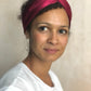 Silk Twisted Turban hairband and neck scarf in Burgundy Mulberry Silk - 100% pure silk satin - Silk & Lawn