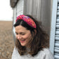 Luxury Silk Knot Alice band -  Liberty of London Artist Emerald Bay silk crepe - Silk & Lawn