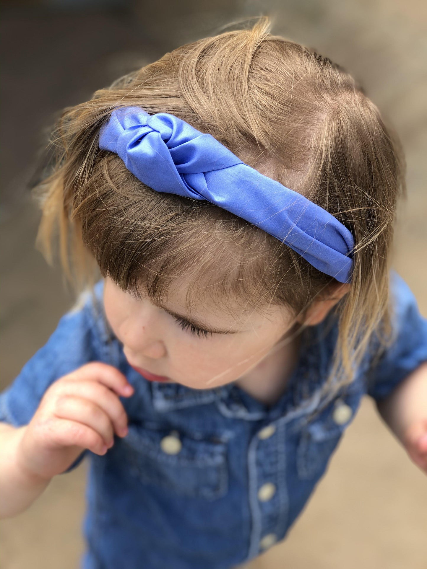 Kids Knot Alice band - Liberty of London Periwinkle blue blue