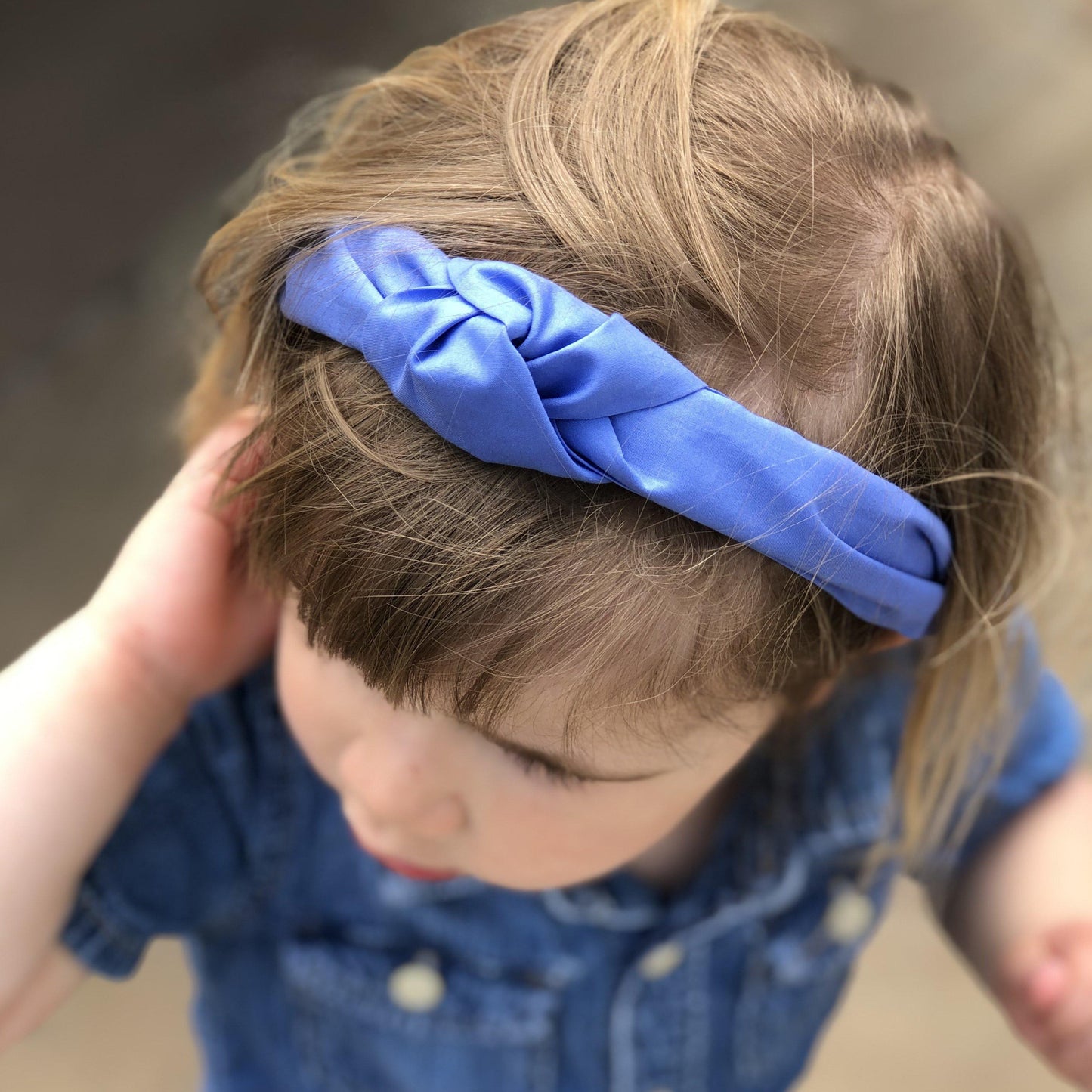 Kids Knot Alice band - Liberty of London Periwinkle blue blue