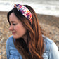 Luxury Silk Knot Alice band - Liberty of London Artist Ombrellino printed silk - Silk & Lawn