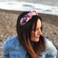 Luxury Silk Knot Alice band - Liberty of London Artist Ombrellino printed silk - Silk & Lawn