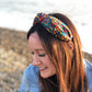 Silk Knot Alice band - Liberty of London Artist Jewel graphic printed silk - Silk & Lawn