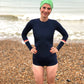 Salty Sea Knot - Swimming Cap Topper - Swim Turban - Green - Silk & Lawn