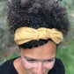 Ladies Knot Alice band - Liberty of London Mustard Yellow - Silk & Lawn