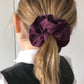 Liberty of London Aubergine Purple Scrunchie - Silk & Lawn