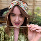 Together Co Twisted Turban Headband - Yellow D'anjo Liberty print - Silk & Lawn