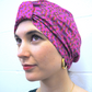 100% silk lined Turban & Head wrap in pink Liberty of London - Tot Knots of Brighton