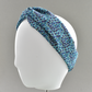 Ladies Twisted Turban Headband - Liberty of London Mayhaze blue - Tot Knots of Brighton