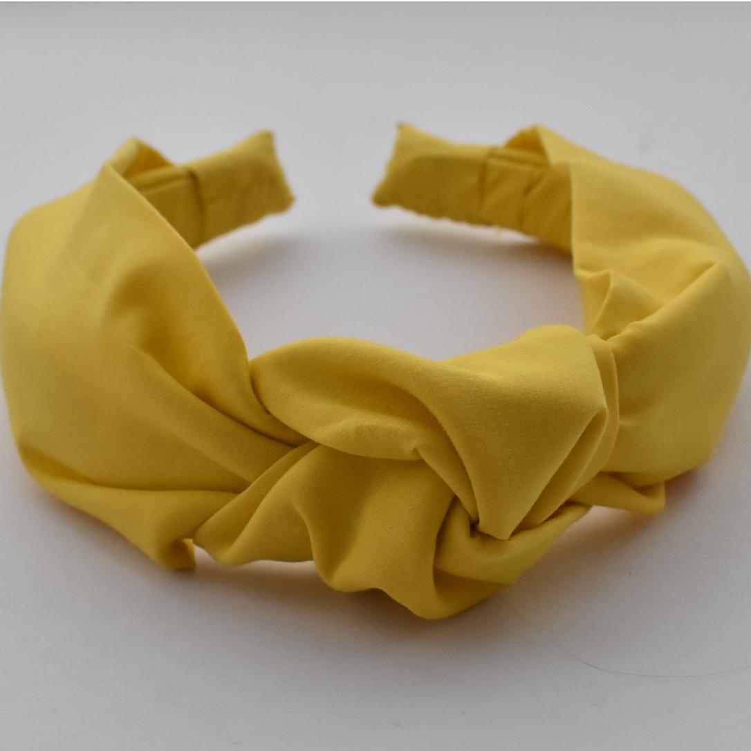 Ladies Tot Knot Alice band - Liberty of London Bright Yellow - Tot Knots of Brighton