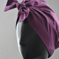 Ladies Turban Hat - Liberty of London Aubergine Purple - Silk & Lawn