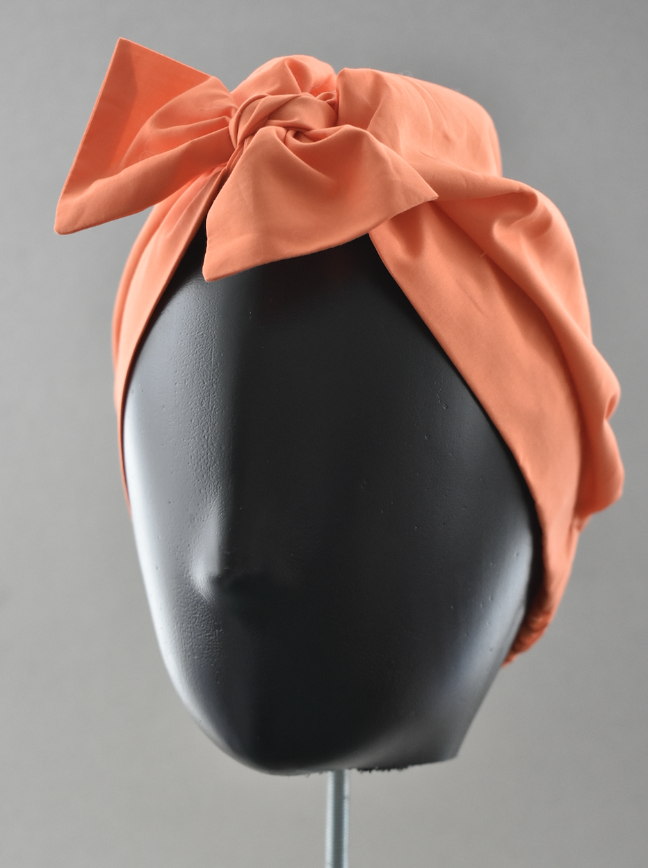 Ladies Turban Hat - Liberty of London Tangerine Orange