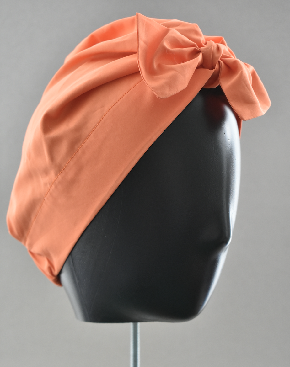 Ladies Turban Hat - Liberty of London Tangerine Orange