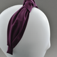 Ladies Knot Alice band - Liberty of London Aubergine Purple - Silk & Lawn