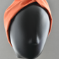 Ladies Twisted Turban Headband - Liberty of London Tangerine Orange - Silk & Lawn