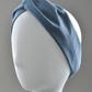 Ladies Twisted Turban Headband - Liberty of London Airforce Blue - Silk & Lawn