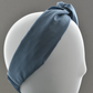 Ladies Twisted Turban Headband - Liberty of London Airforce Blue - Silk & Lawn