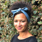Ladies Knot hairband - Liberty of London Airforce Blue - Silk & Lawn