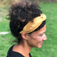 Ladies Knot Alice band - Liberty of London Mustard Yellow - Silk & Lawn