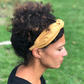 Ladies Knot Alice band - Liberty of London Mustard Yellow - Silk & Lawn