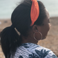 Ladies Knot Alice band - Liberty of London Tangerine Orange - Silk & Lawn