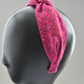 Ladies Knot Alice band - Liberty of London Bright Pink Graphic sample - Silk & Lawn
