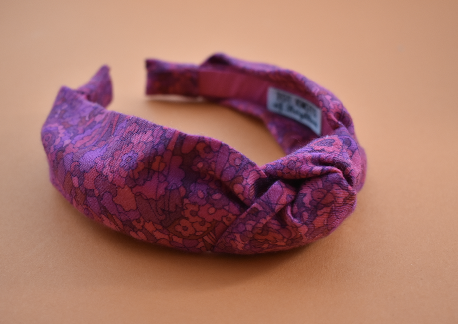 Ladies Knot Alice band - Liberty of London Bright Pink Graphic sample - Silk & Lawn