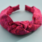 Ladies Knot Alice band - Liberty of London Bright Pink Graphic sample - Silk & Lawn