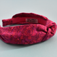 Ladies Knot Alice band - Liberty of London Bright Pink Graphic sample - Silk & Lawn