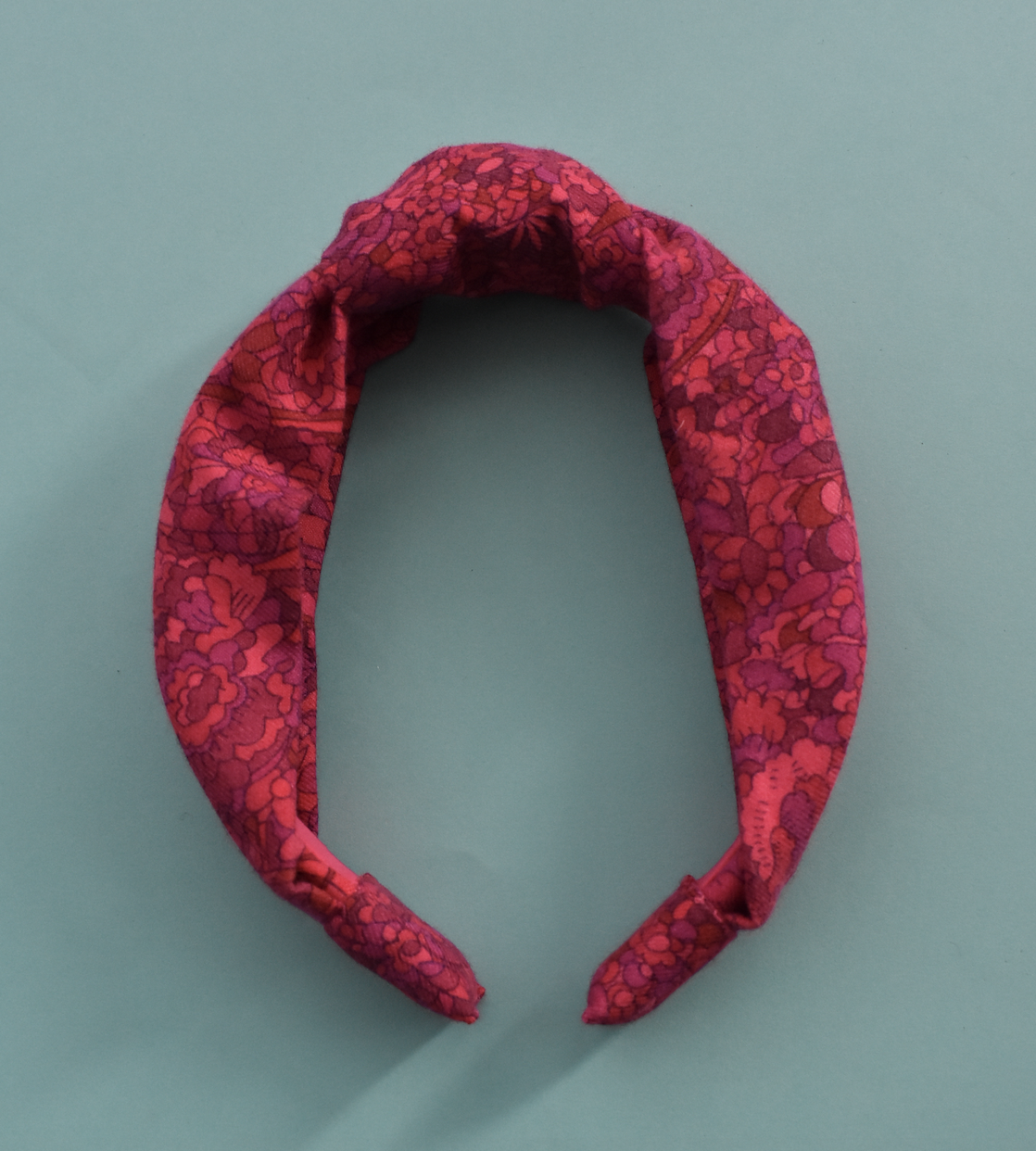 Ladies Knot Alice band - Liberty of London Bright Pink Graphic sample - Silk & Lawn