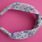 Twisted or Knot Alice band - Liberty of London Winter Rose print (TWISTED) - Silk & Lawn