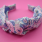Twisted or Knot Alice band - Liberty of London Winter Rose print (TWISTED) - Silk & Lawn