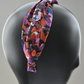 Ladies Knot headband - Liberty of London Camo Flowers - Silk & Lawn