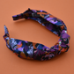 Ladies Knot headband - Liberty of London Camo Flowers - Silk & Lawn