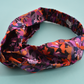 Twisted Turban Headband - Liberty of London Camo Flowers - Silk & Lawn