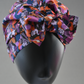 Ladies Turban Hat - Liberty of London Camo Flowers - Silk & Lawn