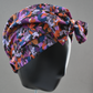 Ladies Turban Hat - Liberty of London Camo Flowers - Silk & Lawn