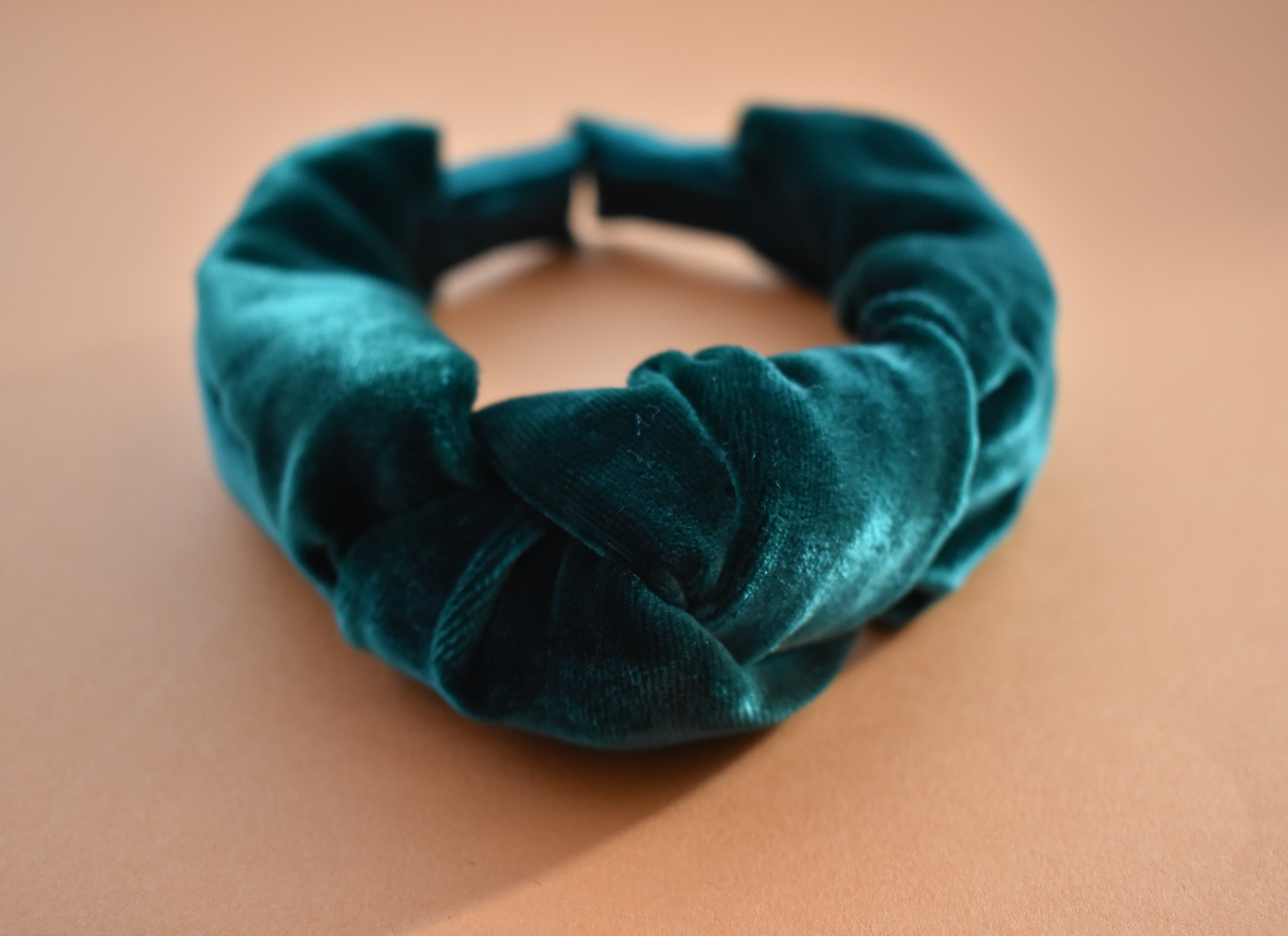 Classic Knot headband - Green Silk Velvet