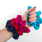 Pure Mulberry Silk Hair tie Scrunchies - various jewel colours - Silk & Lawn