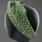 Ladies Twisted Turban hairband and neck scarf - Liberty of London Xanthe Sunbeam Green - Silk & Lawn