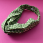 Ladies Twisted Turban hairband and neck scarf - Liberty of London Xanthe Sunbeam Green - Silk & Lawn