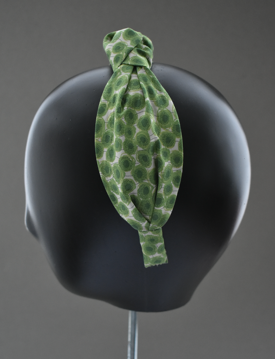 Ladies Knot Alice headband - Liberty of London Xanthe Sunbeam Green - Silk & Lawn