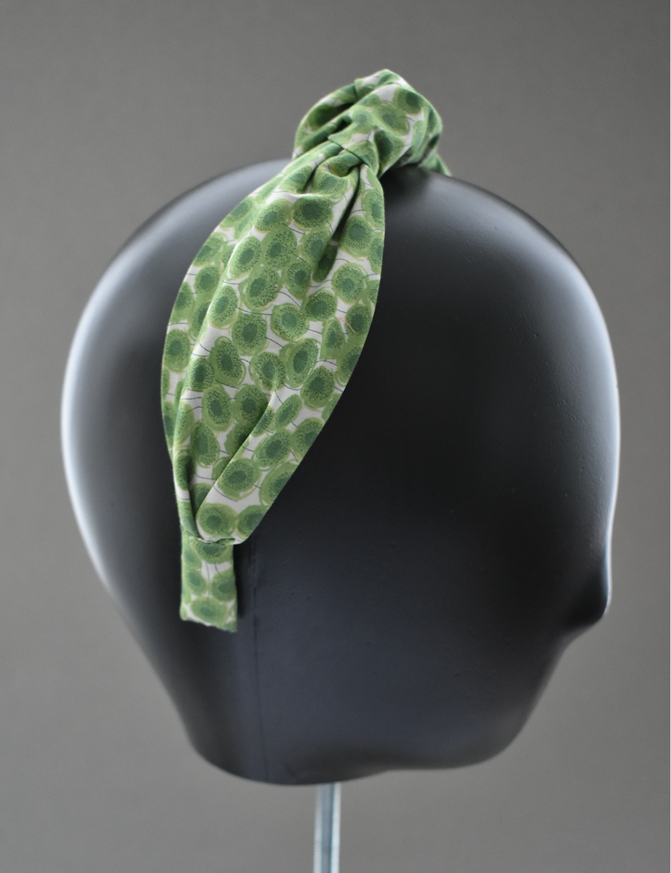 Ladies Knot Alice headband - Liberty of London Xanthe Sunbeam Green - Silk & Lawn