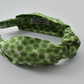Ladies Knot Alice headband - Liberty of London Xanthe Sunbeam Green - Silk & Lawn