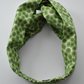Ladies Twisted Turban hairband and neck scarf - Liberty of London Xanthe Sunbeam Green - Silk & Lawn