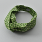 Ladies Twisted Turban hairband and neck scarf - Liberty of London Xanthe Sunbeam Green - Silk & Lawn